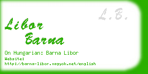 libor barna business card